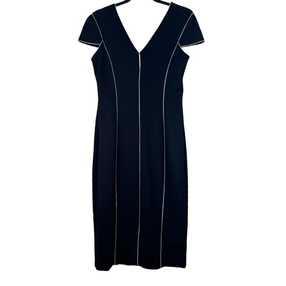 Isabel De Pedro Black White Stitch Dress NWT Size 6 - Picture 3 of 15